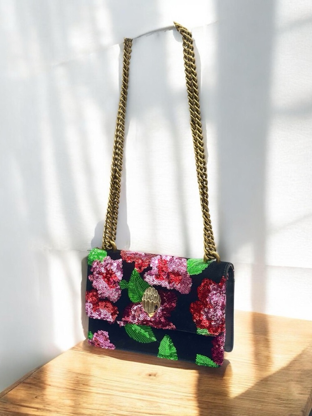 Kurt Geiger London Shoreditch Floral Sequin Small Crossbody Bag - Picture 7 of 7
